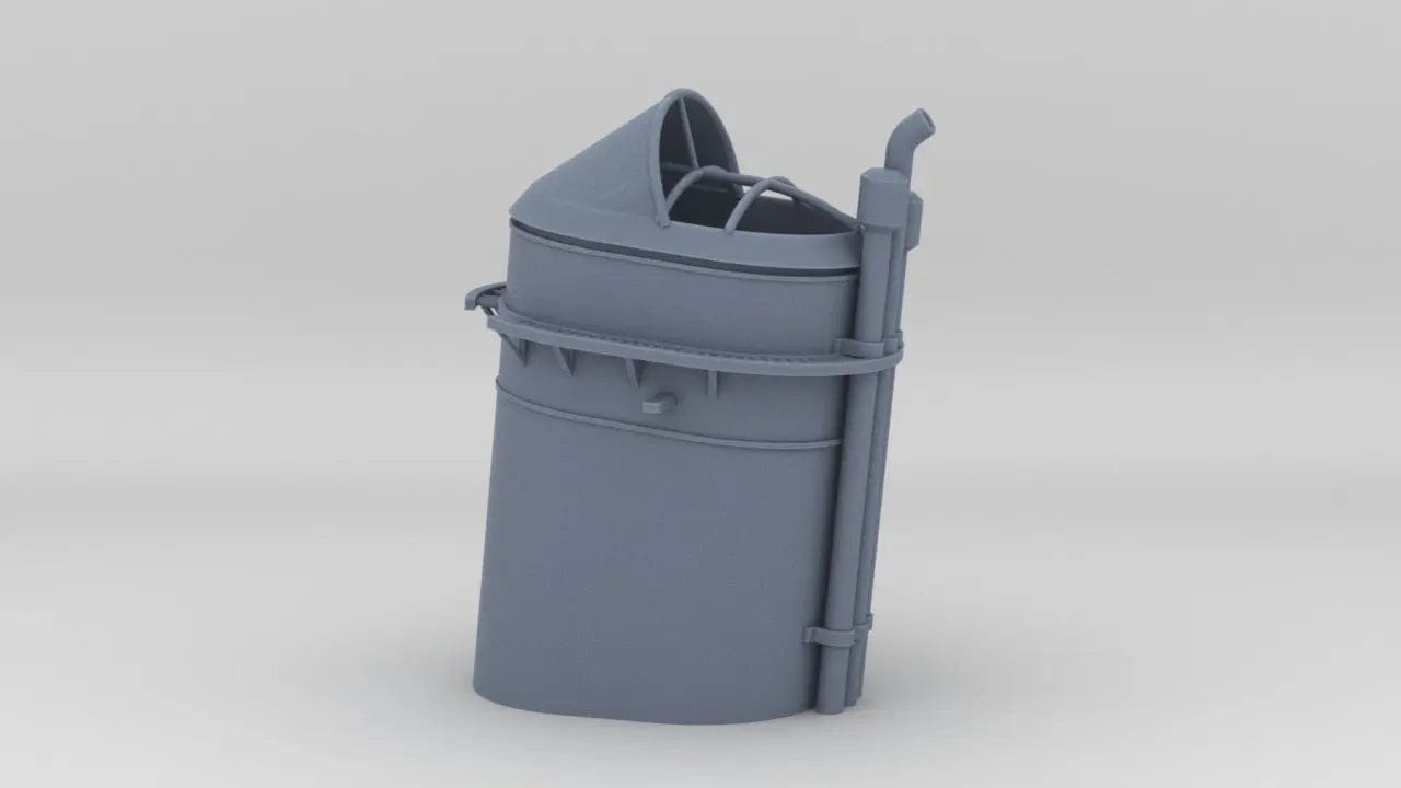 1/72 USS Indianapolis (CA-35) Aft Funnel - distefan 3d print