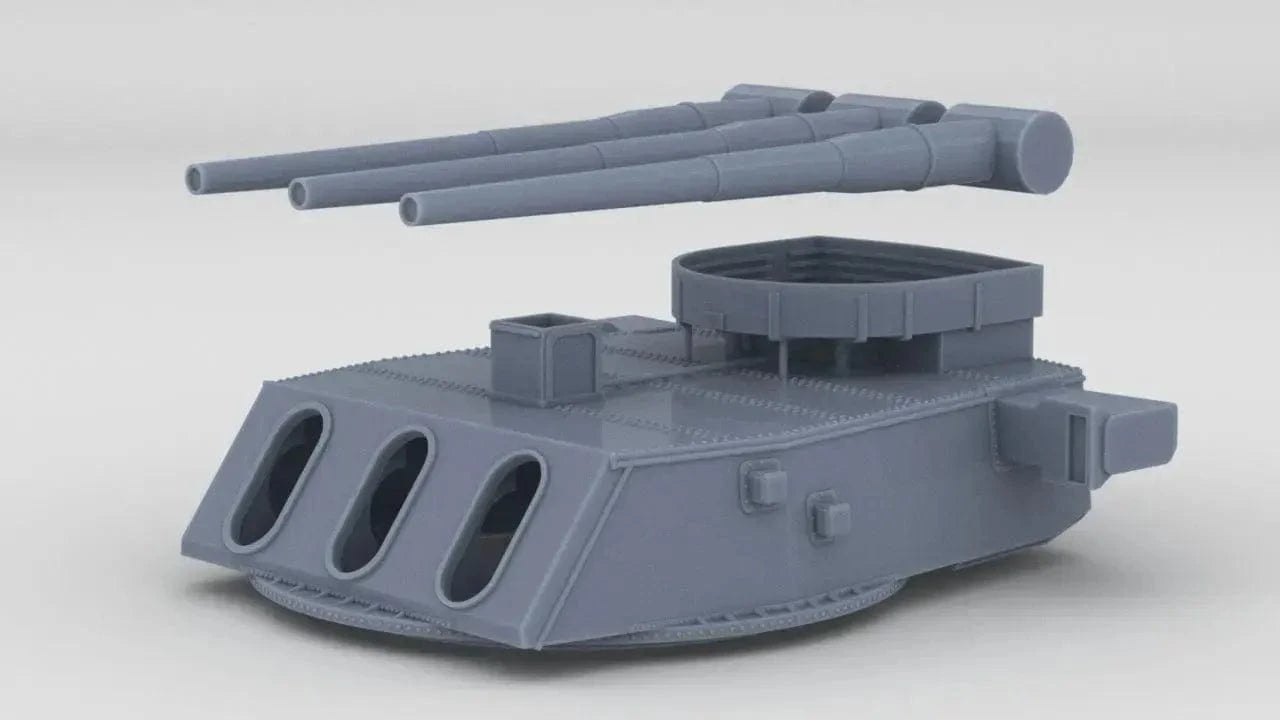 1/72 USS Iowa (BB-61) - 16 in (406 mm)/50 Cal Mk7 Turret C - distefan 3d print