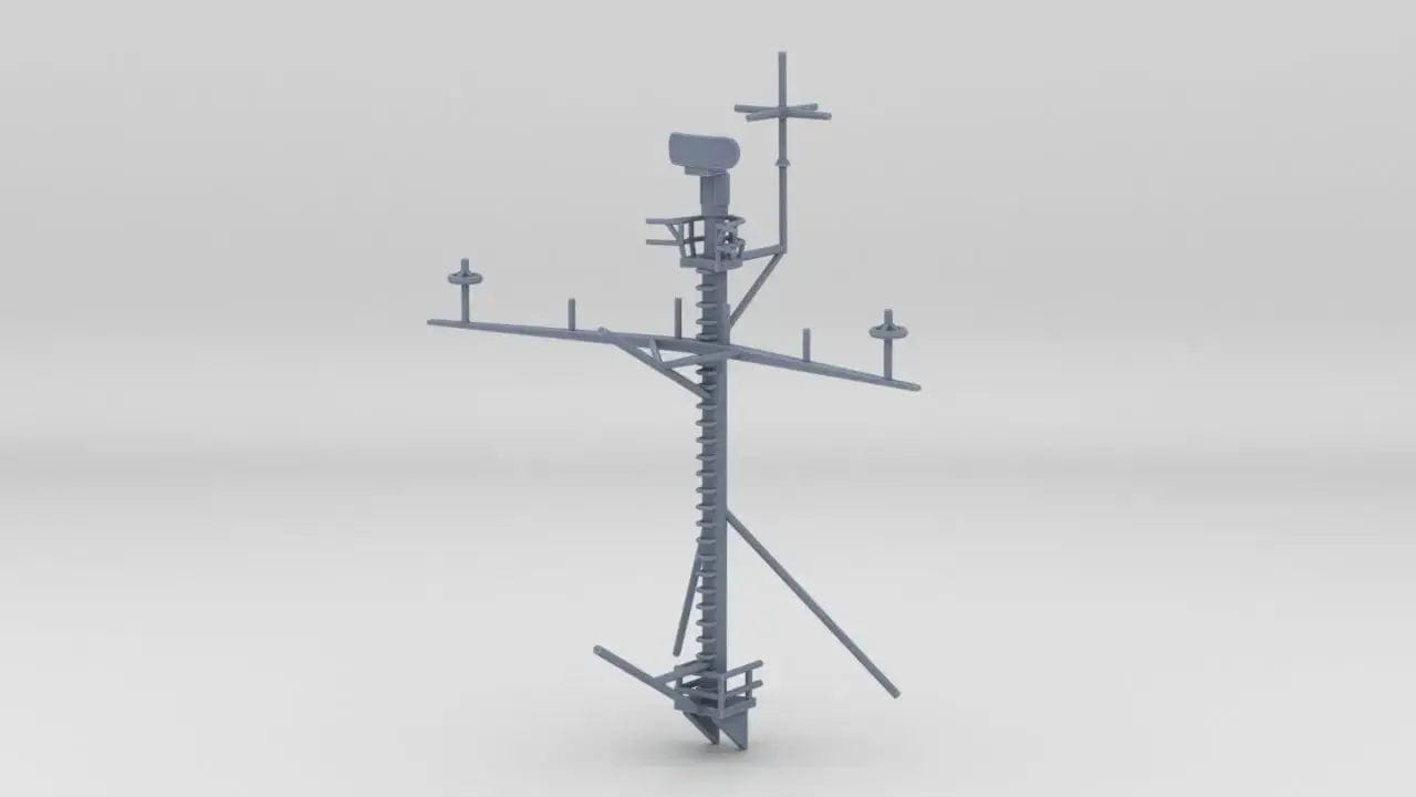 1/72 USS Iowa (BB-61) Main Mast- distefan 3d print