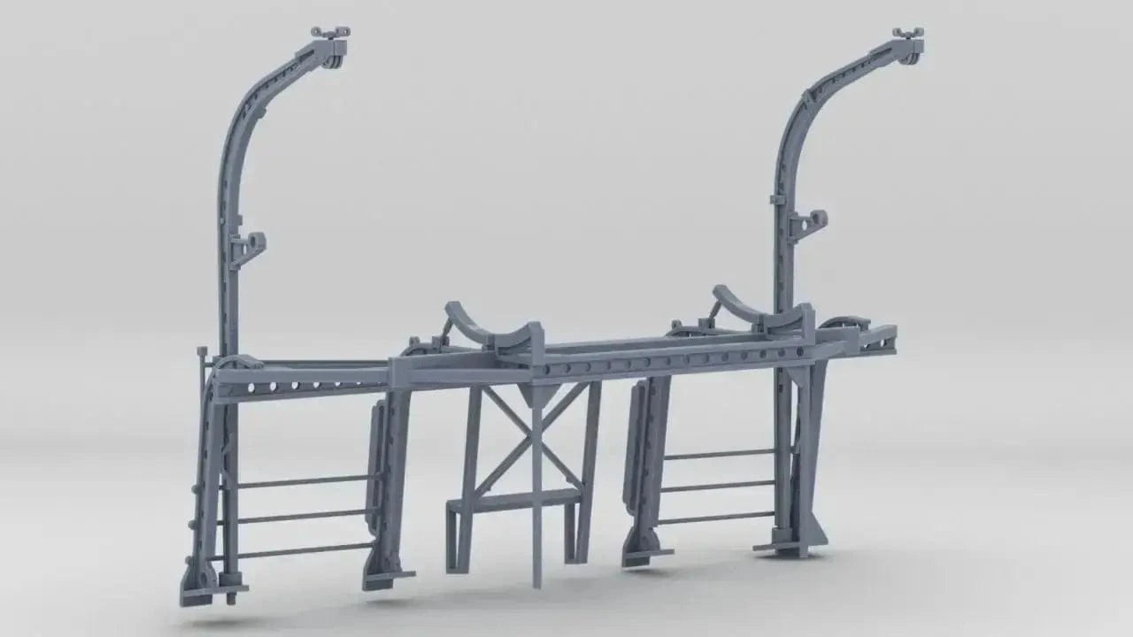 1/72 USS Ward Boat Skids Starboard - distefan 3d print