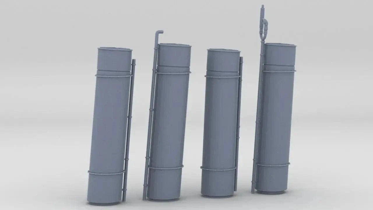1/72 USS Ward Smokestack Set (4pcs) - distefan 3d print