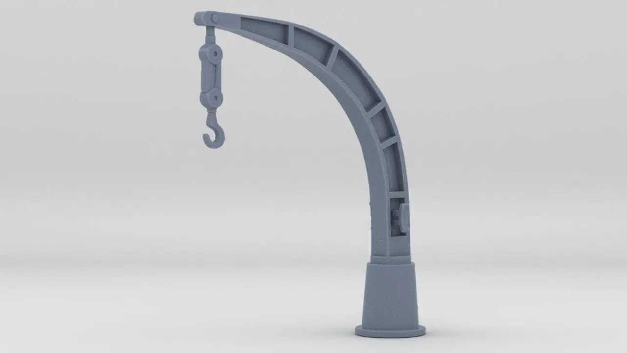 1/75 USN Whaleboat Davits Small - distefan 3d print