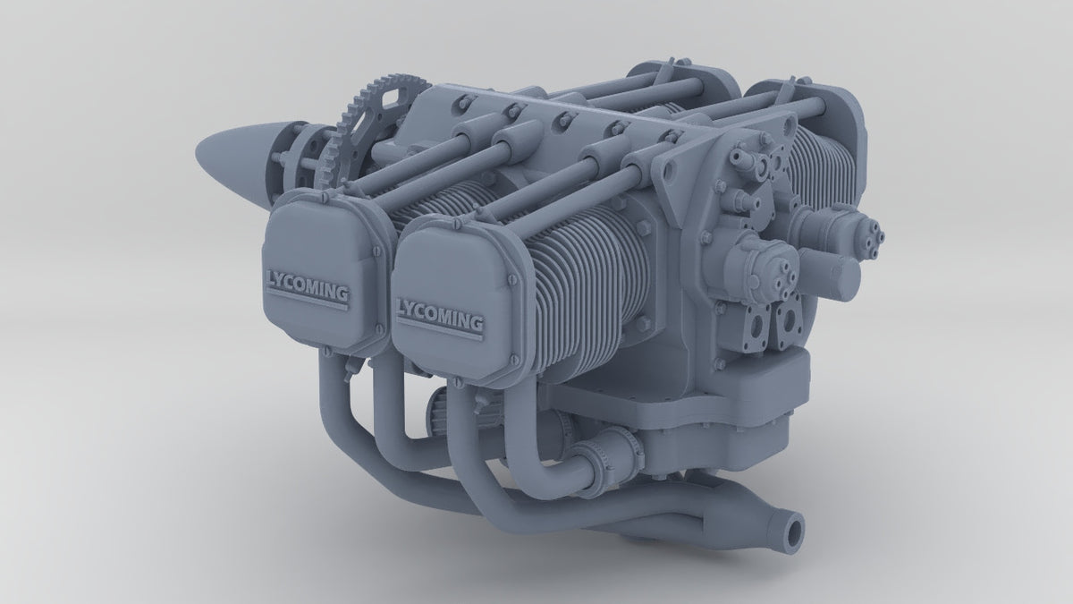 1/8 Lycoming O-360 Airplane Engine Set - distefan 3d print