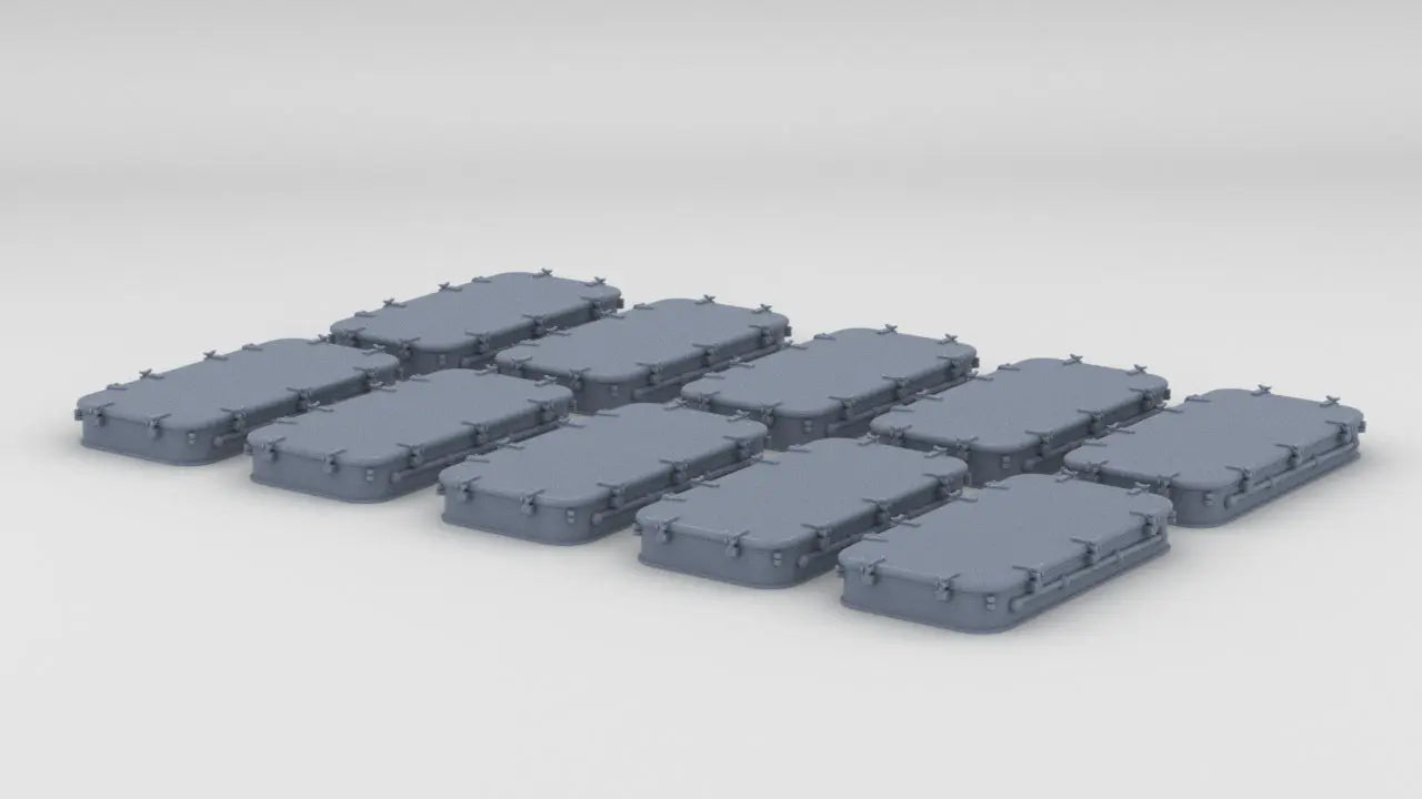 1/87 IJN Deck Hatch - Type used on Rear Deck Set (10pcs) Resin3Dinteractive