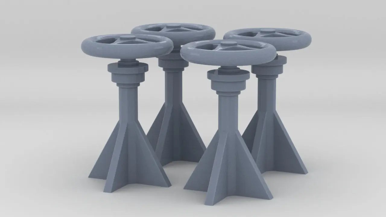 1/87 USN Control Wheels Set (4pcs) - distefan 3d print