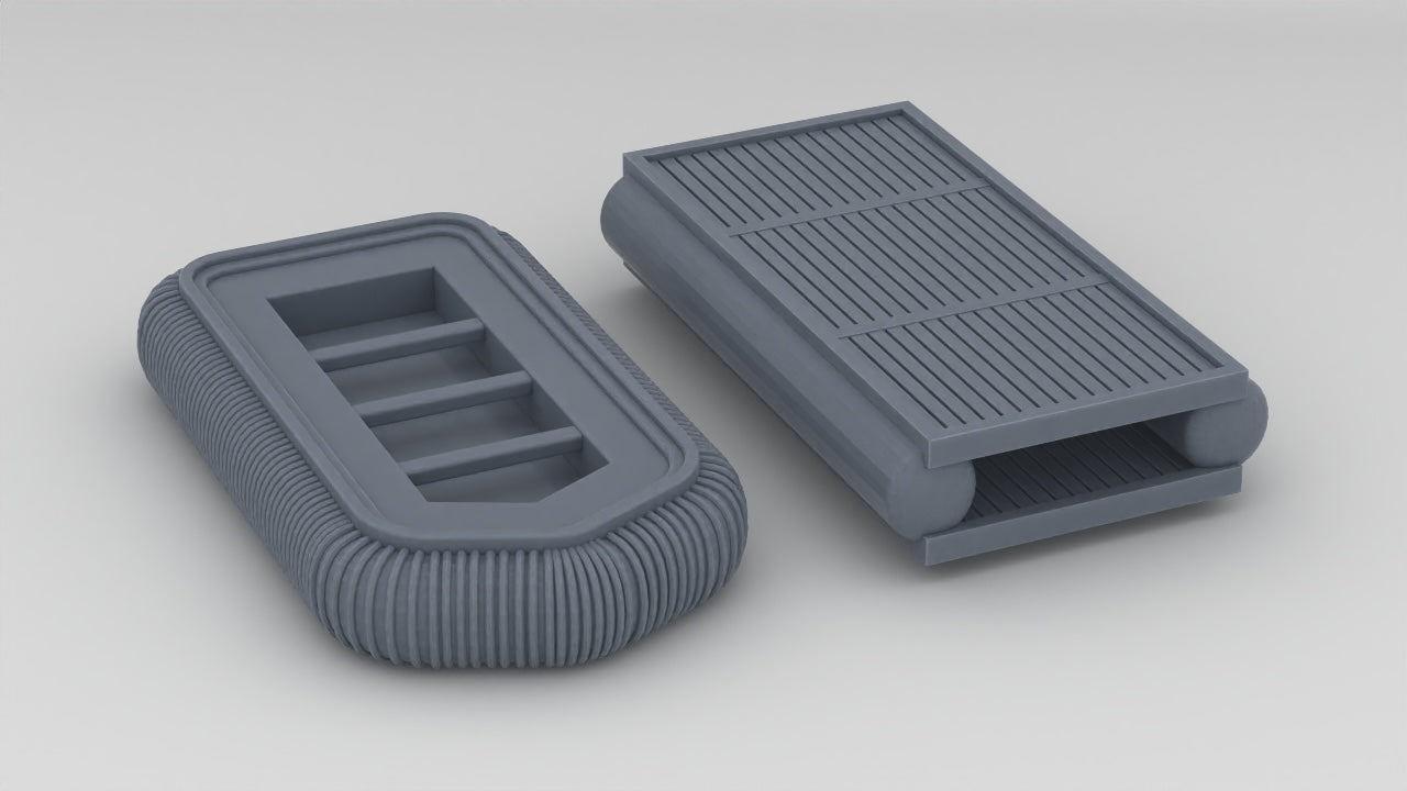 1/87 US Liberty-class Slanted Life Raft "Slides" Port Set (2pcs) - distefan 3d print