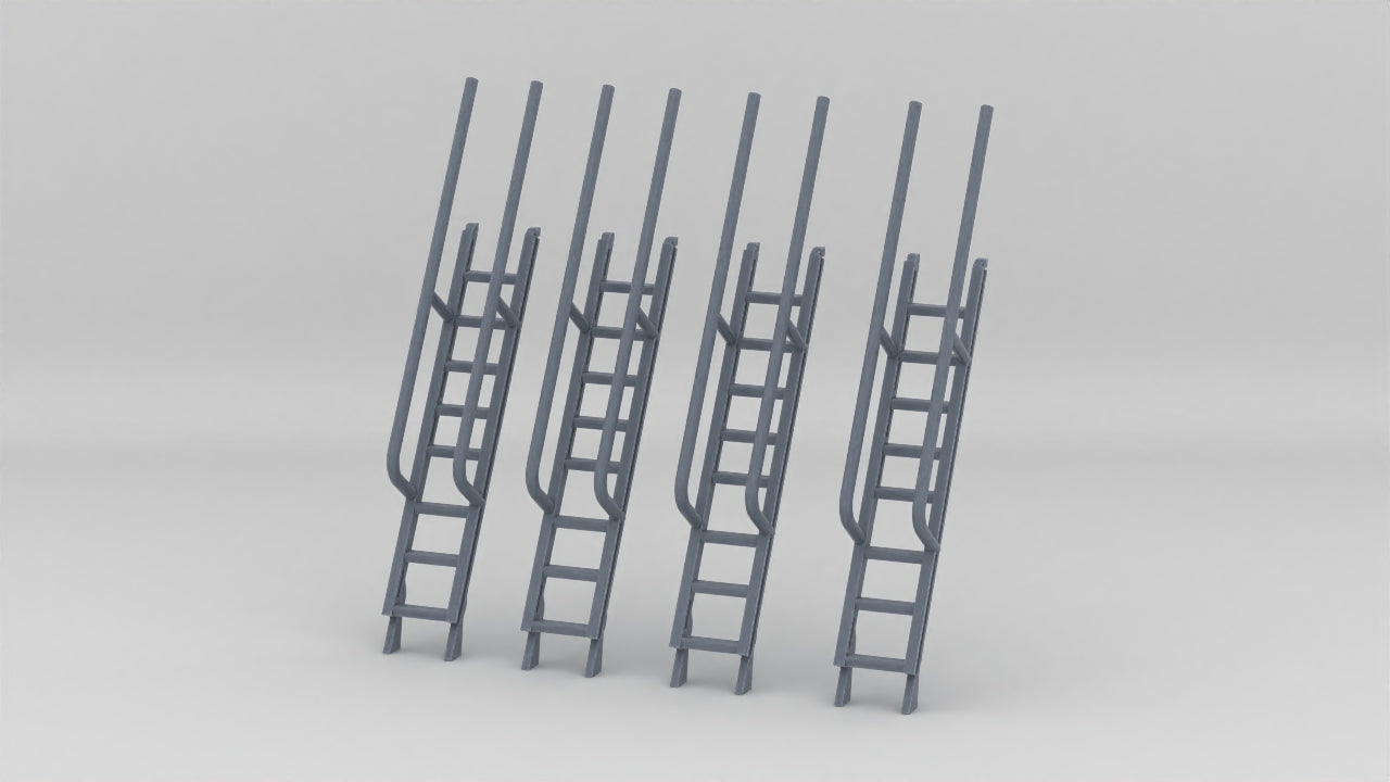 1/87 US Liberty-class Upper Deck Ladders Set (4pcs) - distefan 3d print