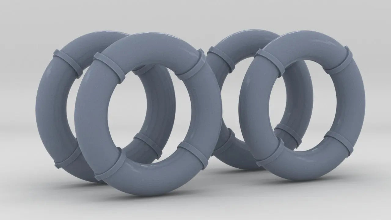 1/87 USN Life Ring Set (4pcs) - distefan 3d print