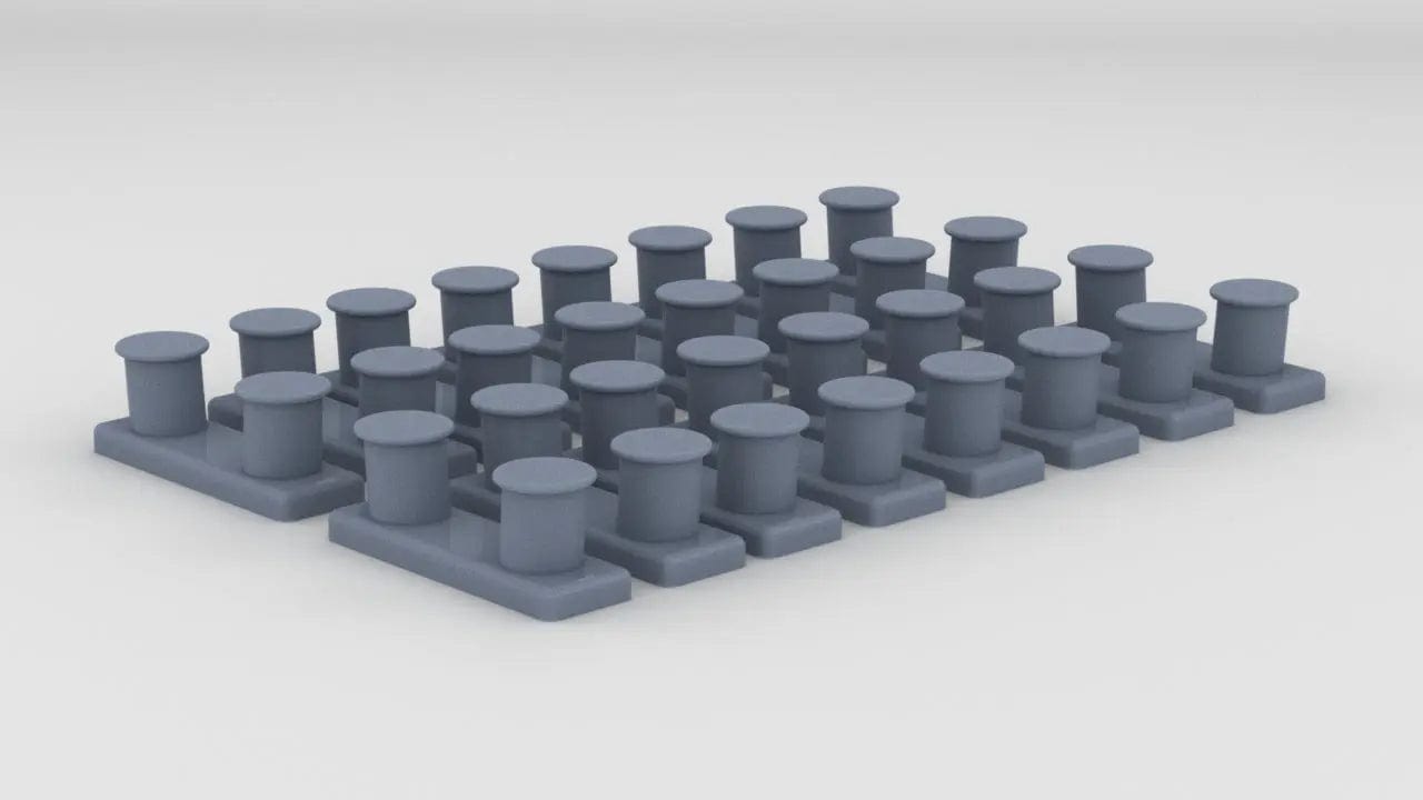 1/87 USS Iowa BB-61 Bollards Set (16pcs) - distefan 3d print