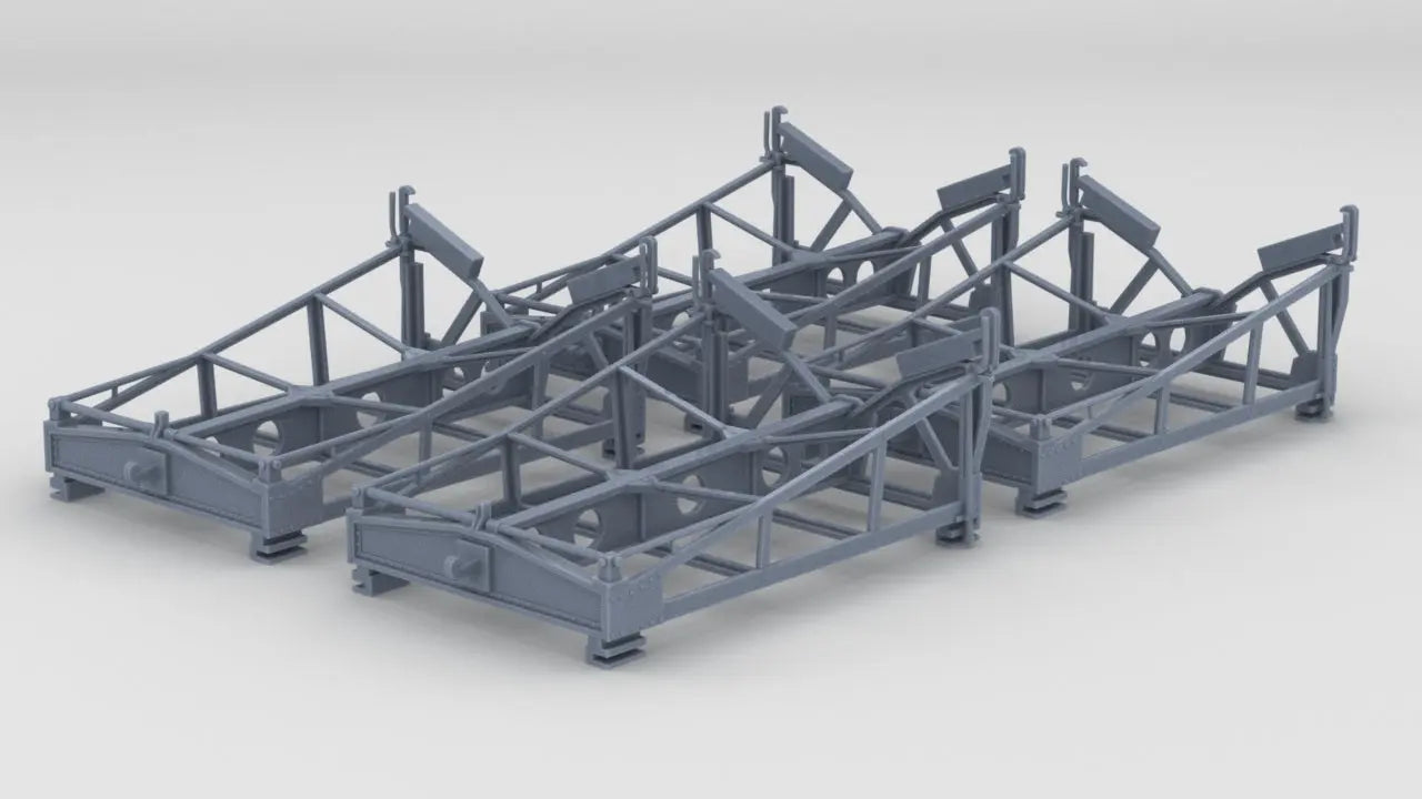 1/96 IJN Catapult Cradle for Single-Floatplane "Pete" Set (4pcs) Resin3Dinteractive