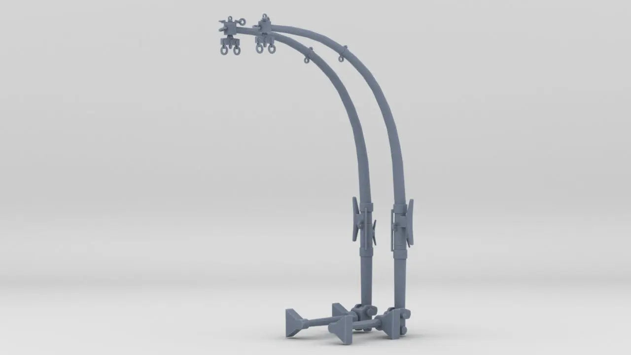 1/96 IJN Davits for Cutter 9m Side Hull Set (2pcs) Resin3Dinteractive