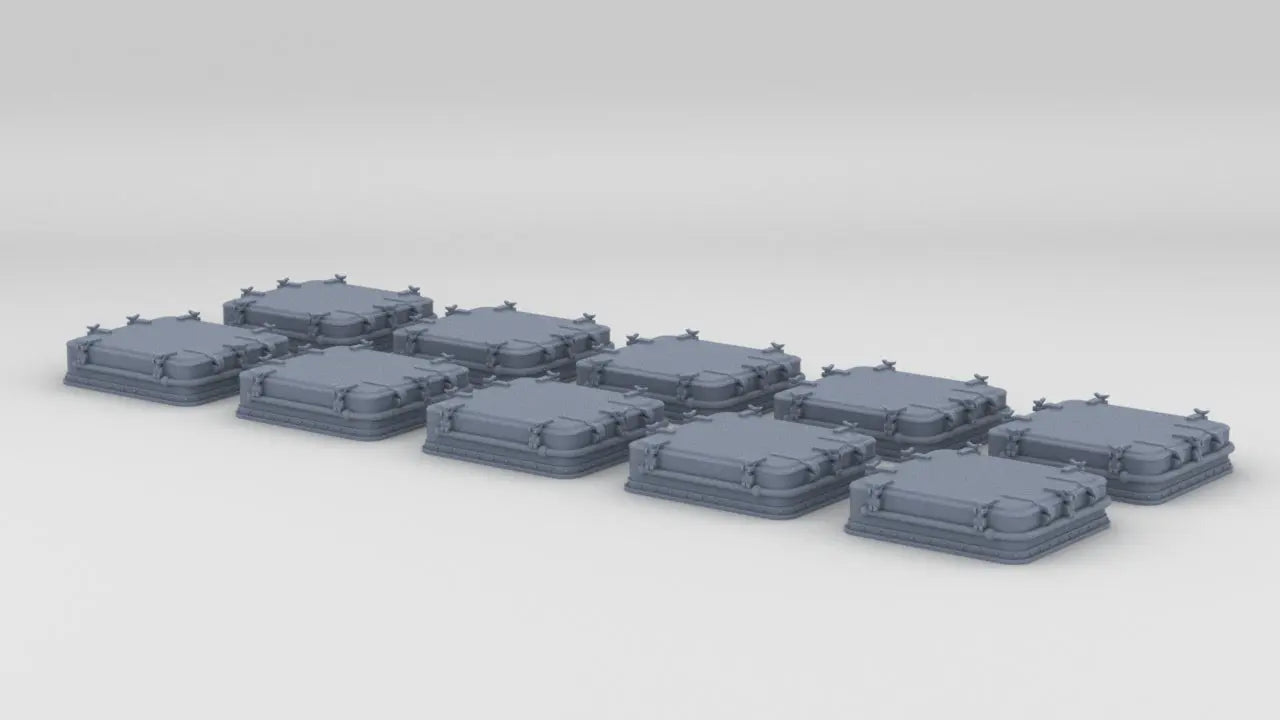 1/96 IJN Deck Hatch Set (10pcs) Resin3Dinteractive