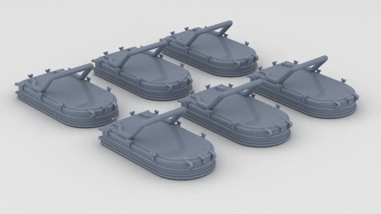 1/96 IJN Deck Hatch - Type Used on Forward Deck Set (6pcs) Shapeways