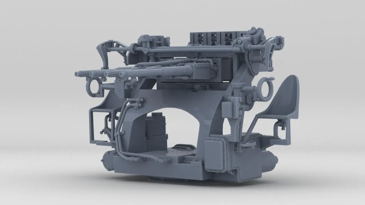 1/96 USN 1.1"/75 (28 mm) Mk1 Quad Mount Resin3Dinteractive