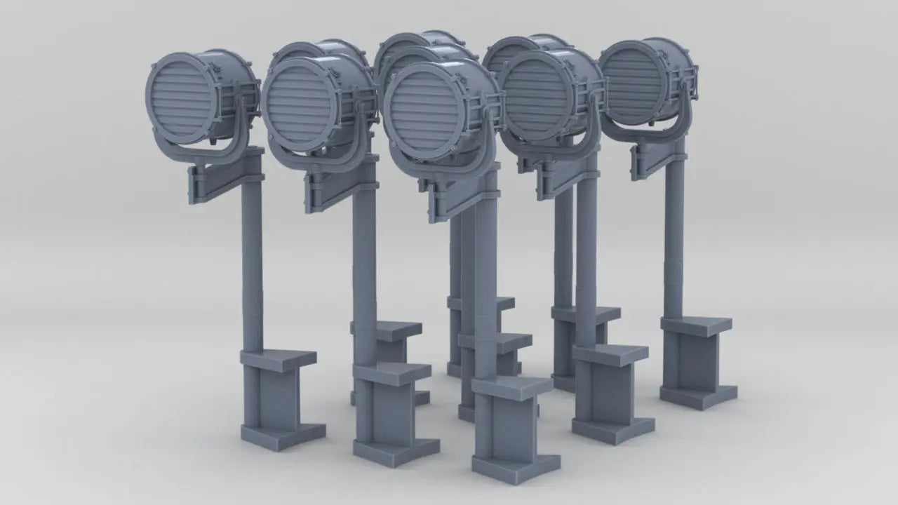 1/96 USN 12-inch Signal Searchlight v2 Set (9pcs) Resin3Dinteractive
