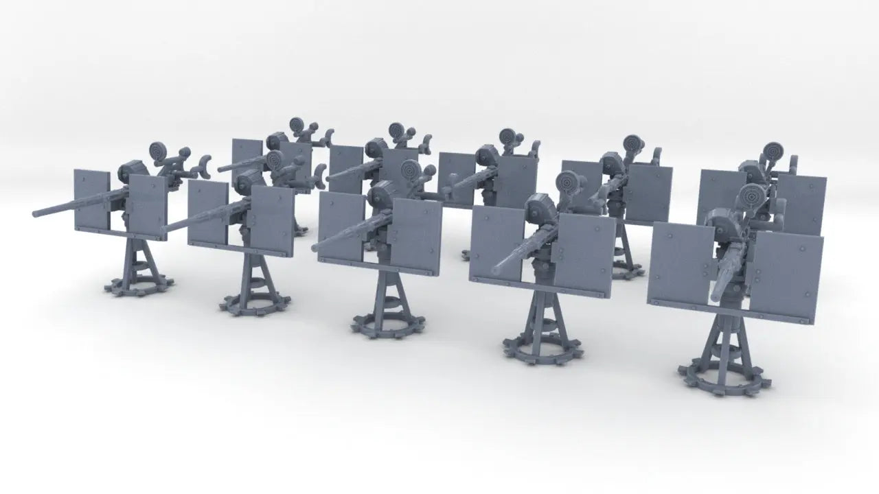 1/96 USN 20mm Single Oerlikon Mk10 w/ Shield Set (10pcs) Resin3Dinteractive