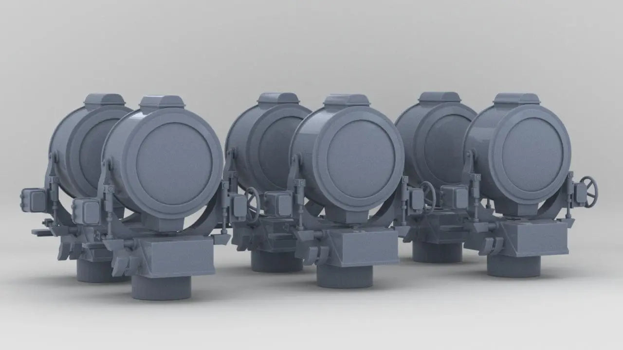 1/96 USN 36-inch Searchlight Set (6pcs) - distefan 3d print