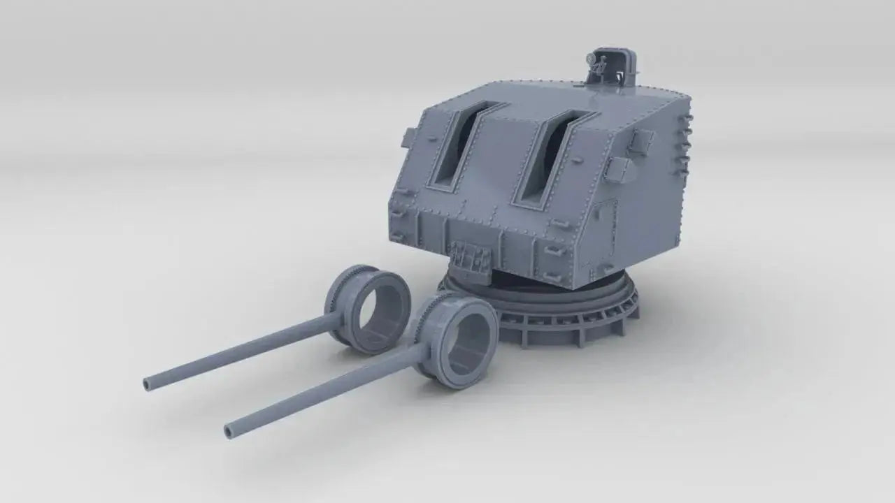 1/96 USN 5"/38 Cal. Mk.38 Twin Mount Set - distefan 3d print