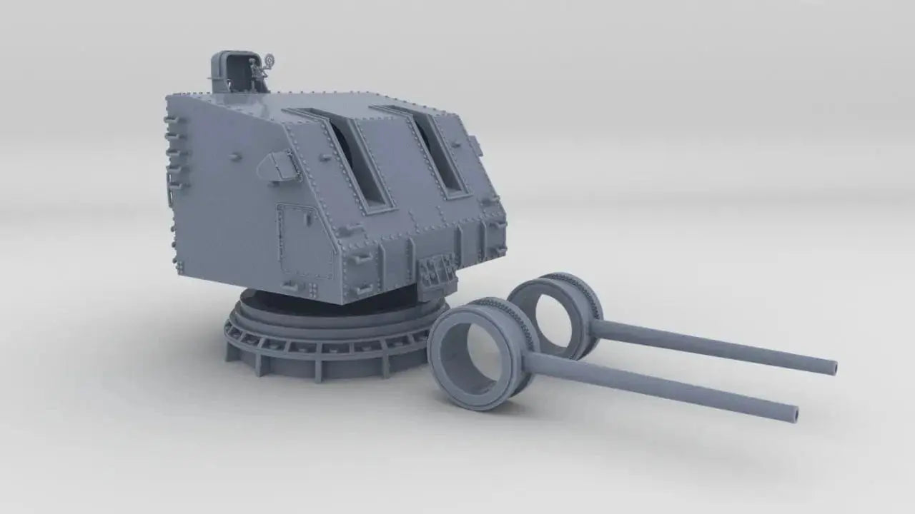 1/96 USN 5"/38 Cal. Mk.38 Twin Mount Set - distefan 3d print