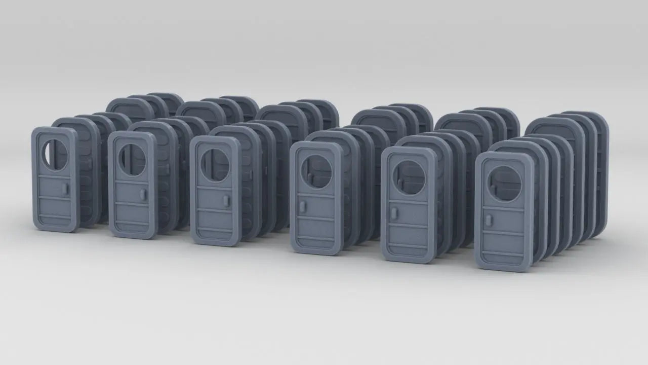 1/96 USN Watertight Doors w/ Handles Set (42pcs) Resin3Dinteractive