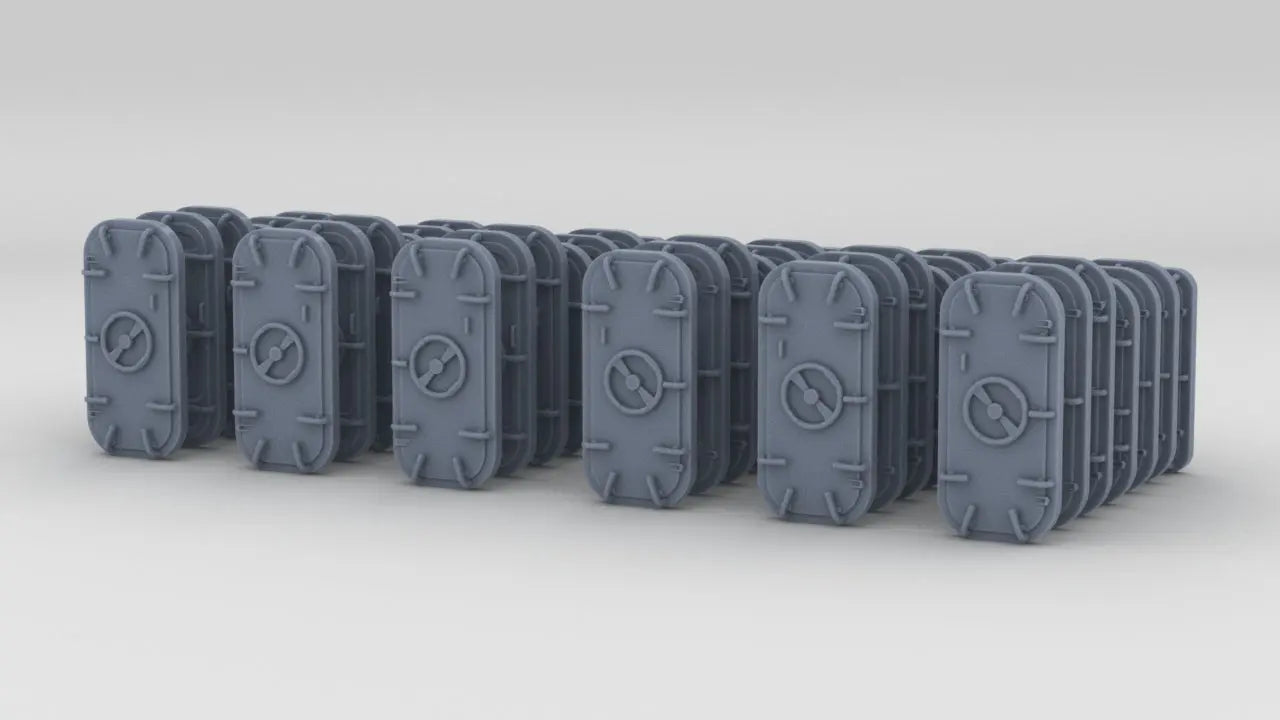 1/96 USN Watertight Doors w/ Handles Set v2 (42pcs) Resin3Dinteractive