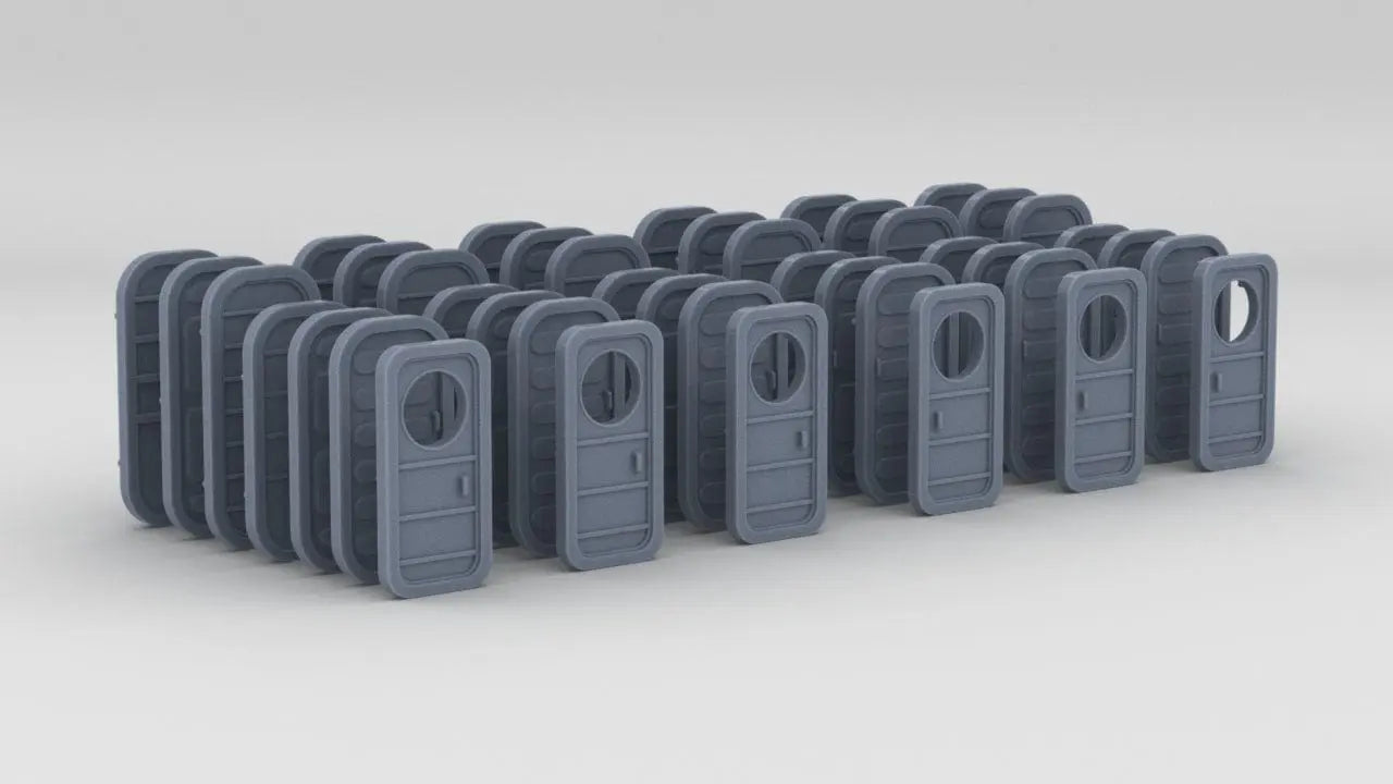 1/96 USN Watertight Doors w/ Handles Set v2 (42pcs) Resin3Dinteractive