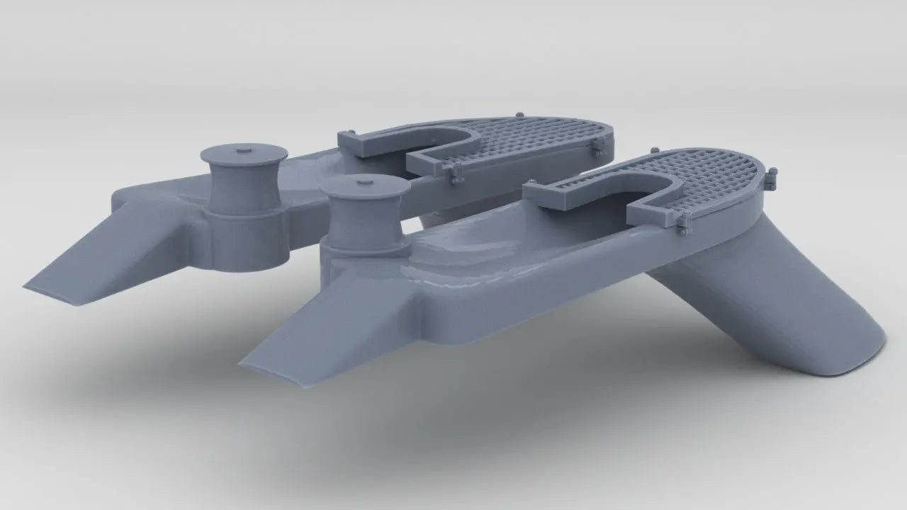 1/96 USS BB59 Anchor Hawse Pipes Set (2pcs) - distefan 3d print