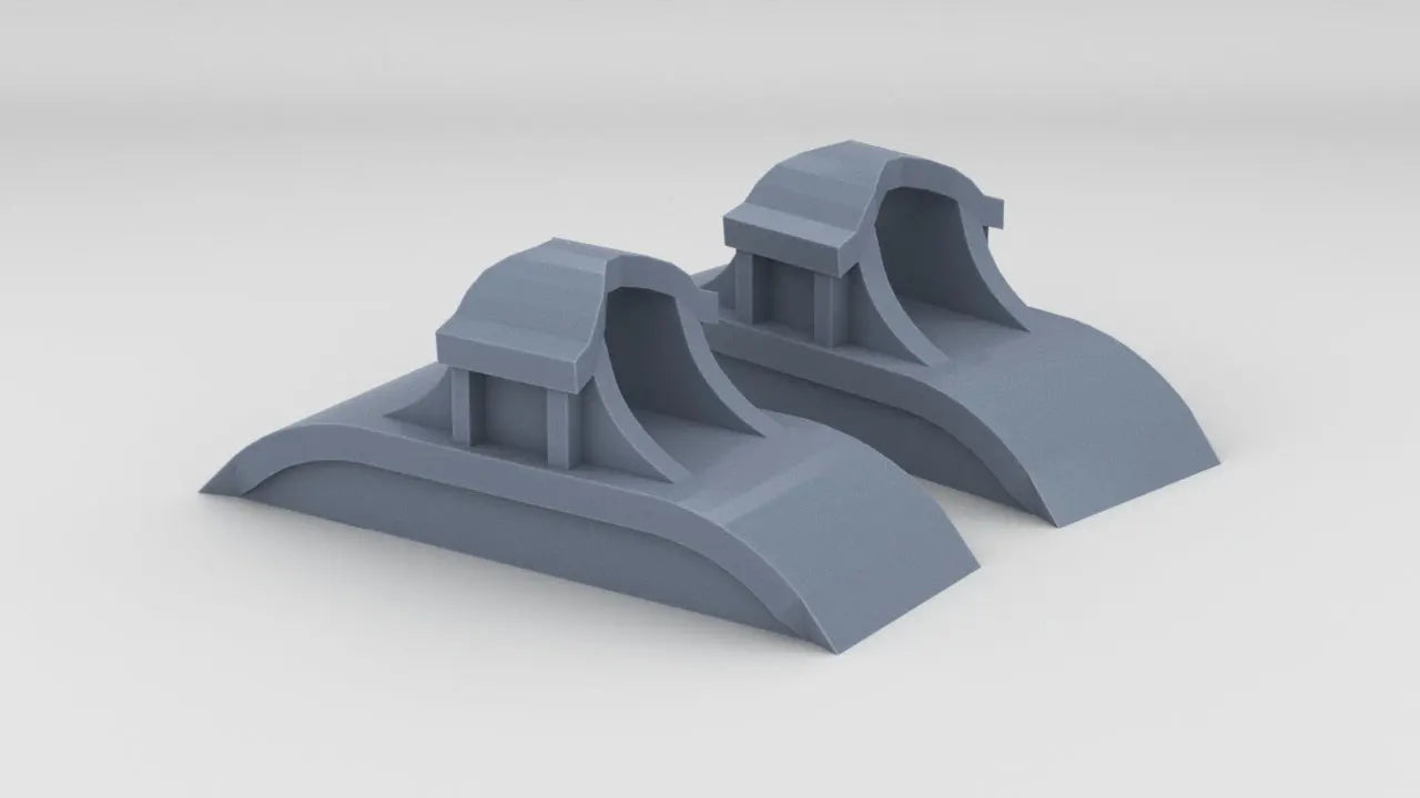 1/96 USS BB59 Riding Chocks Set (2pcs) - distefan 3d print