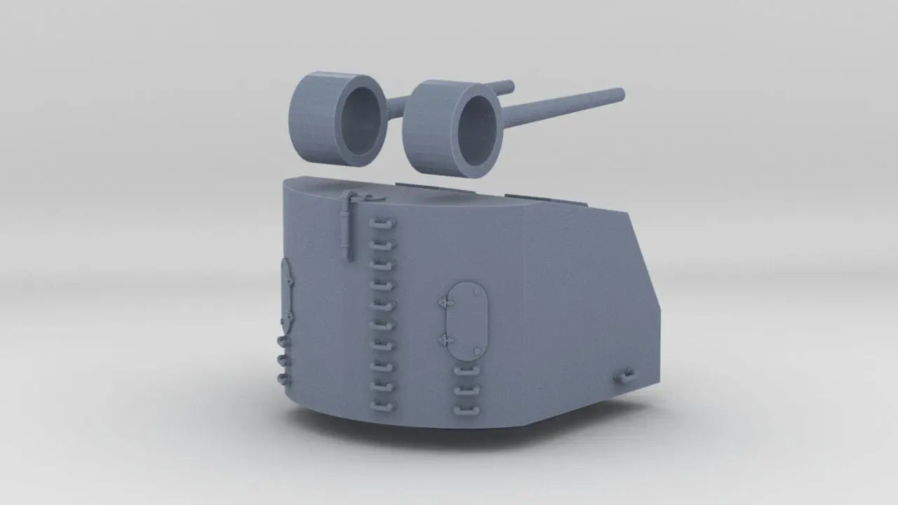 1/96 USS Baltimore (CA-68) Dual 5 in/38 Cal AA Gun Set - distefan 3d print