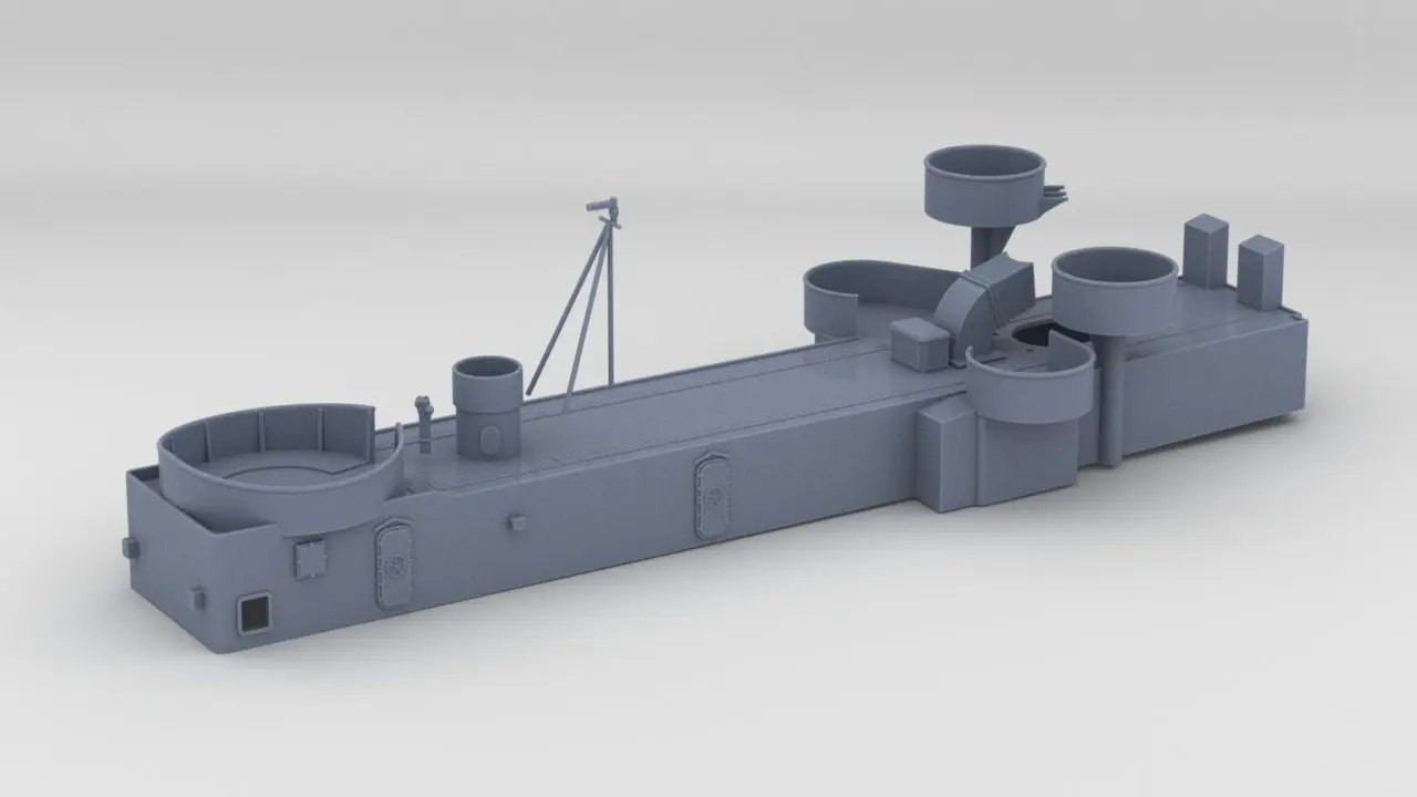 1/96 USS Cecil J. Doyle Aft Deck 1 - distefan 3d print