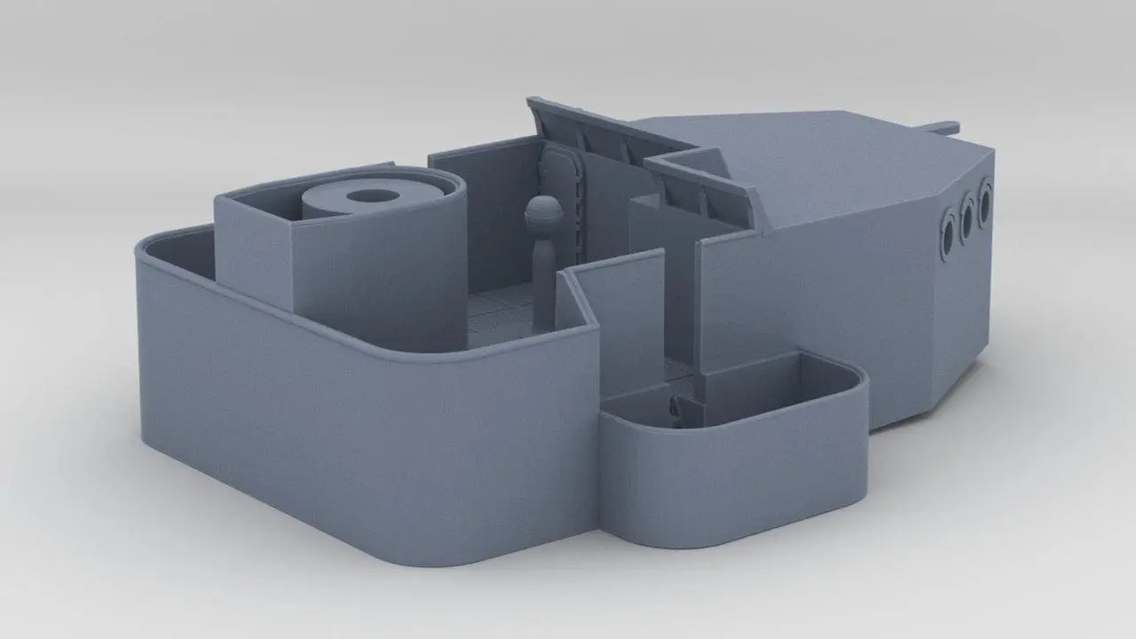 1/96 USS Cecil J. Doyle Forward Deck 3 Bridge - distefan 3d print