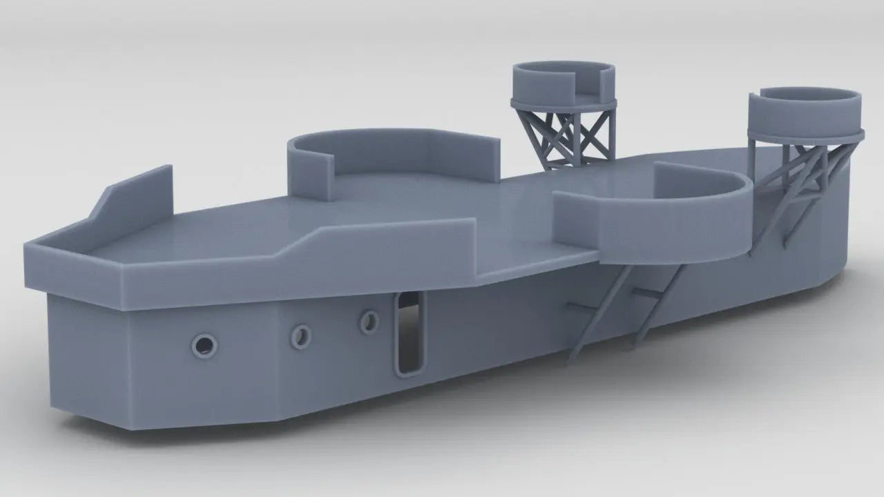1/96 USS Cleveland (CL-55) Aft Deck 3 Protosoon