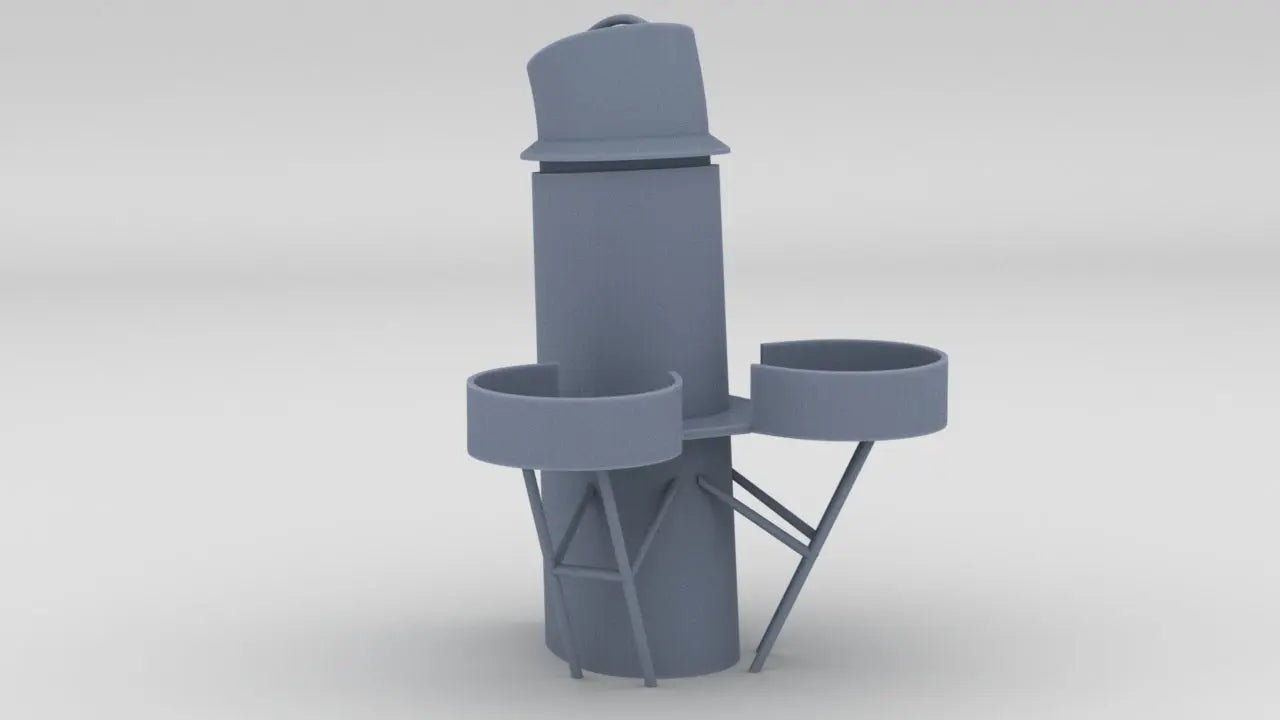 1/96 USS Cleveland (CL-55) Aft Funnel Protosoon