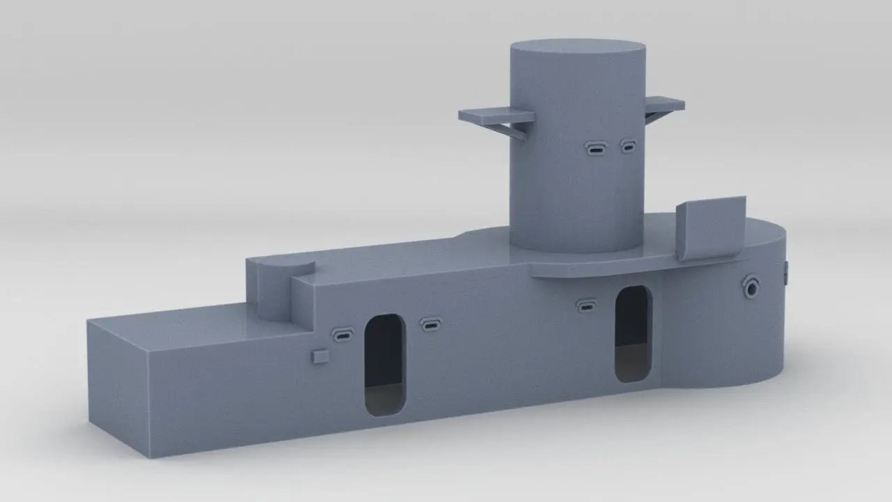 1/96 USS Helena (CL-50) Aft Deck 3 - distefan 3d print