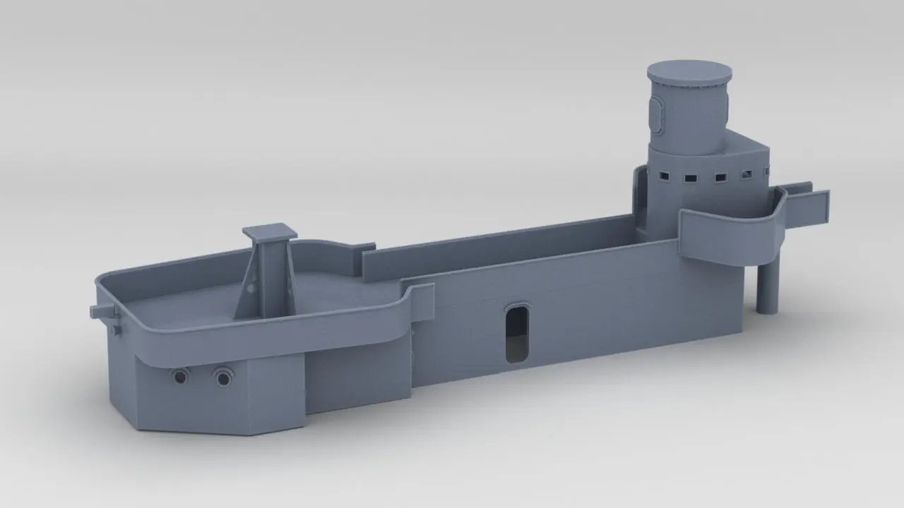 1/96 USS Indianapolis (CA-35) Aft Deck 2 - distefan 3d print