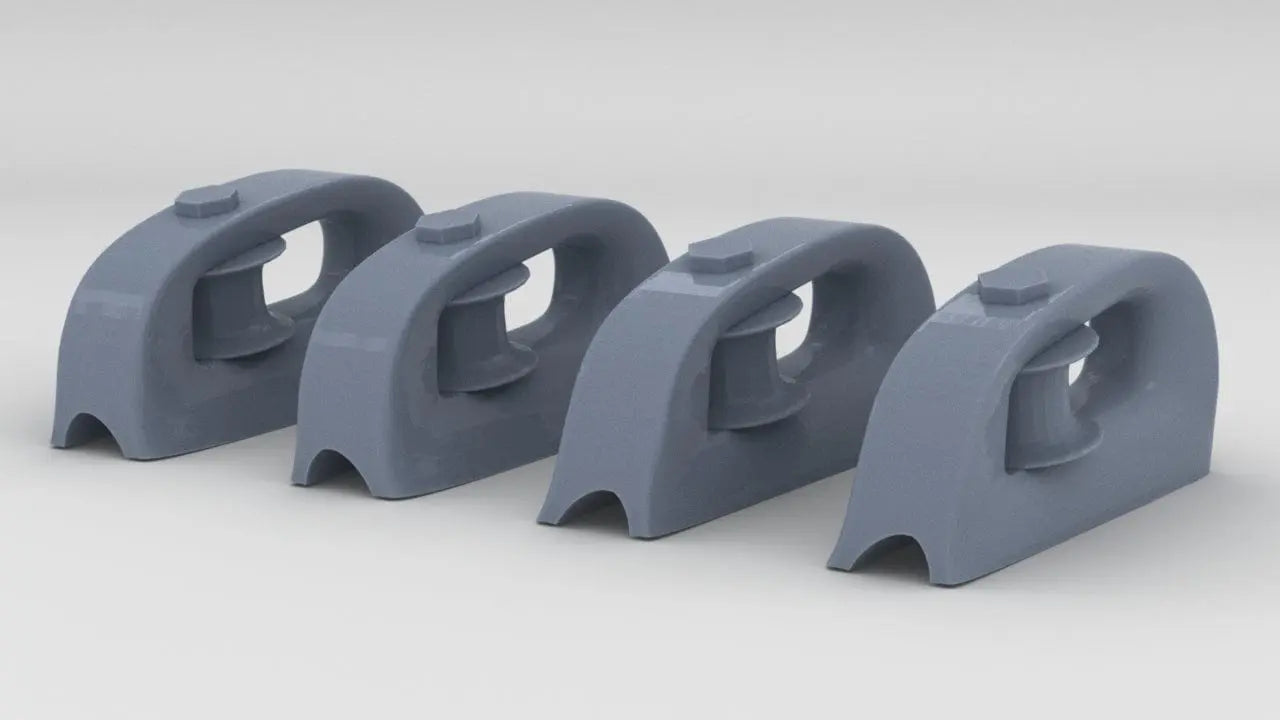 1/96 USS Iowa Closed Roller Chocks Set (4pcs) - distefan 3d print