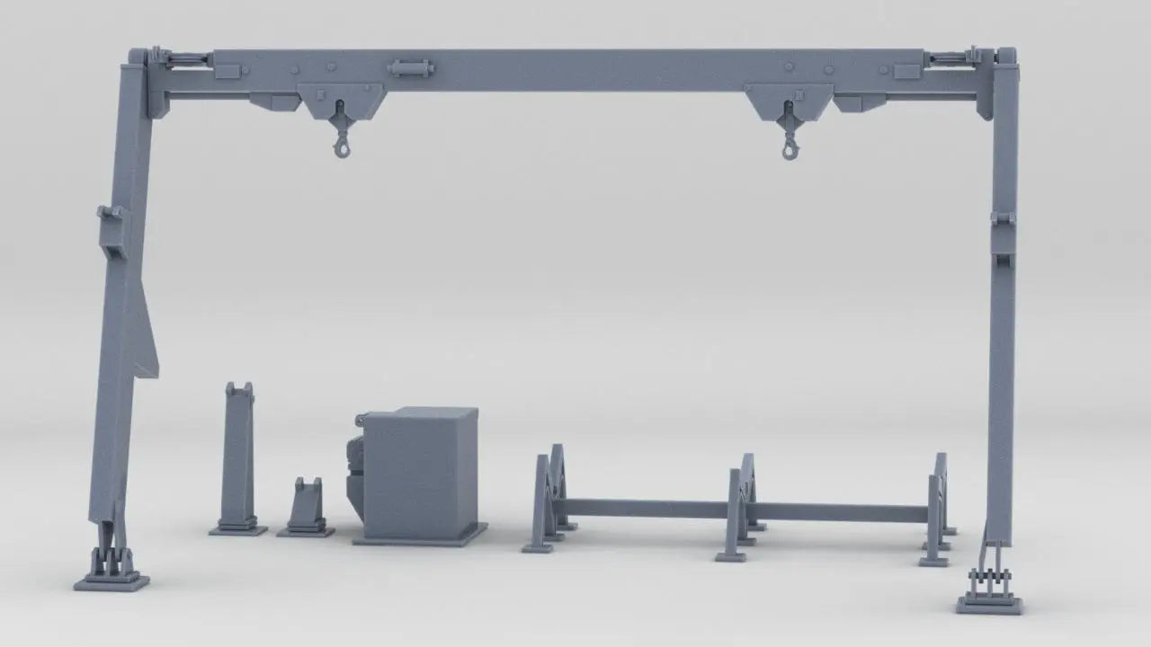 1/96 USS Iowa '84 Boat Davits Starboard Set - distefan 3d print