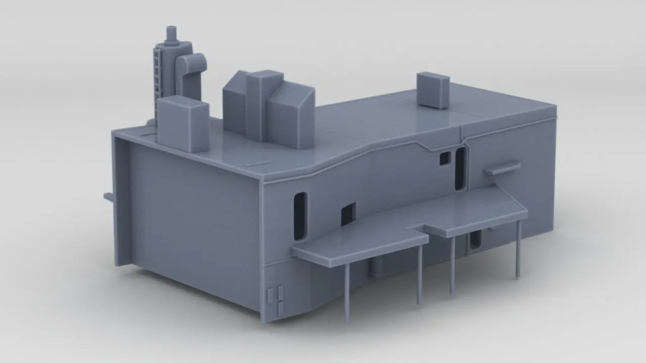 1/96 USS Oliver Hazard Perry Amidships Deck - distefan 3d print