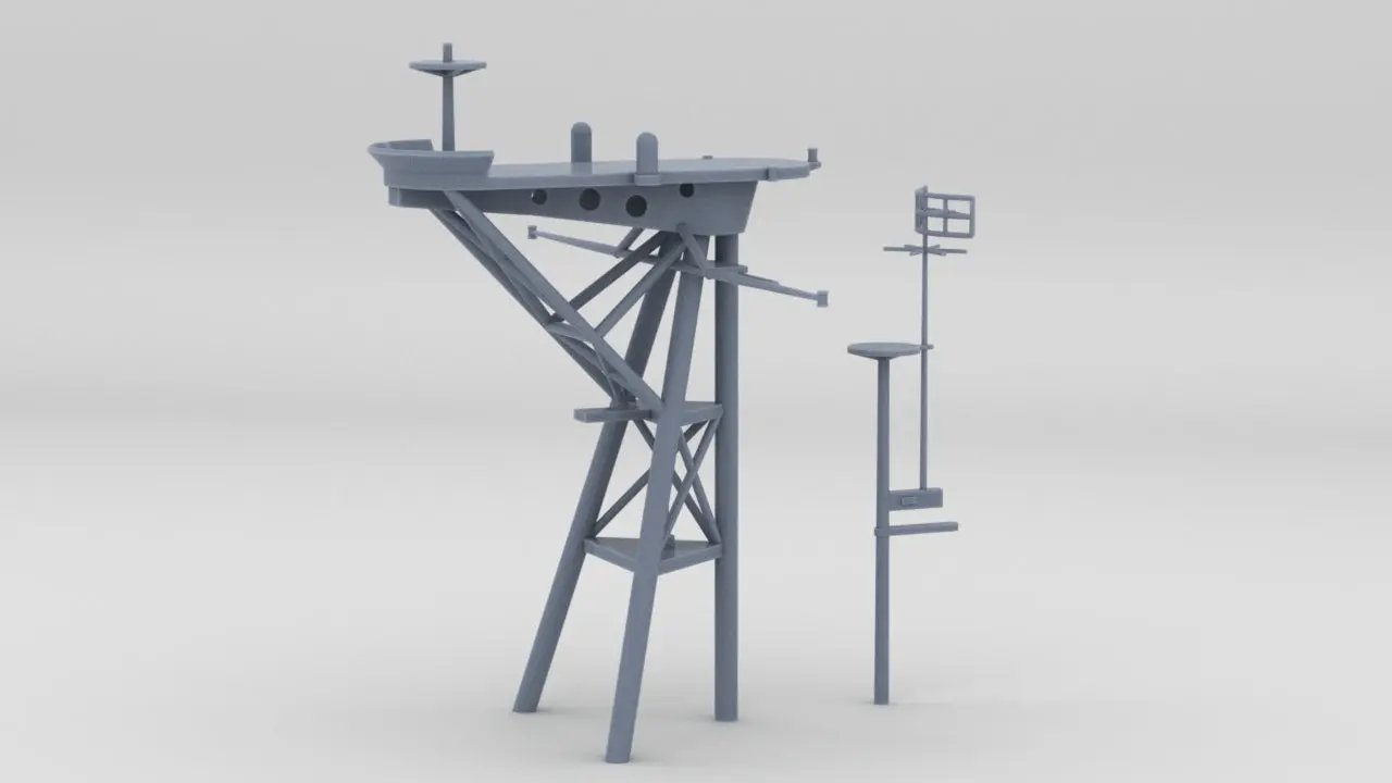 1/96 USS Shangri-La Main Mast Kit - distefan 3d print