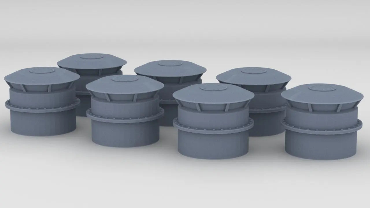 1/96 USS South Dakota 28-inch Mushroom Set (7pcs) Protosoon