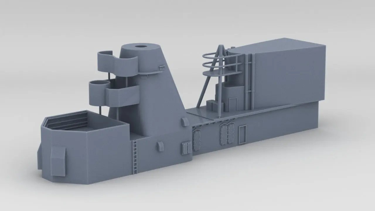 1/96 USS South Dakota (BB-57) Aft Deck 3 - distefan 3d print