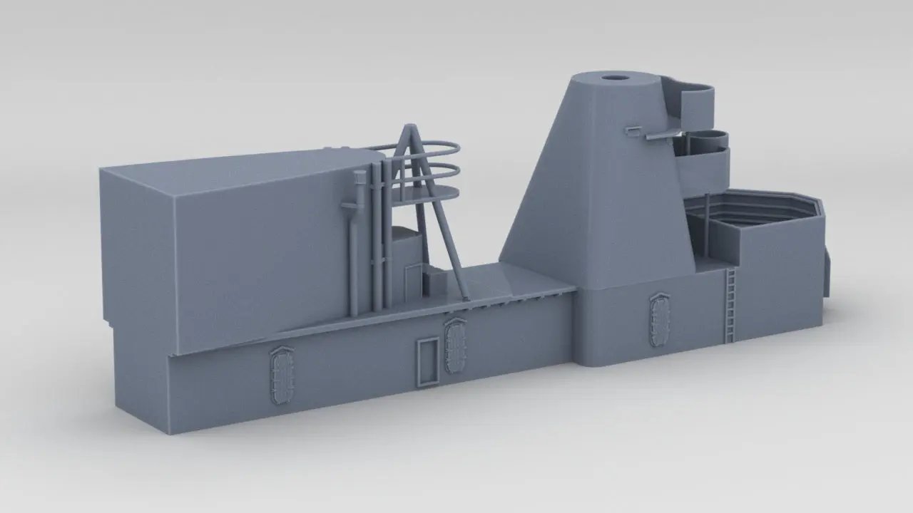 1/96 USS South Dakota (BB-57) Aft Deck 3 - distefan 3d print