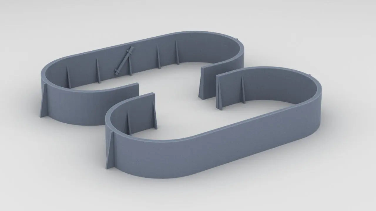 1/96 USS South Dakota (BB-57) Aft Main Deck 20mm Tub Set - distefan 3d print