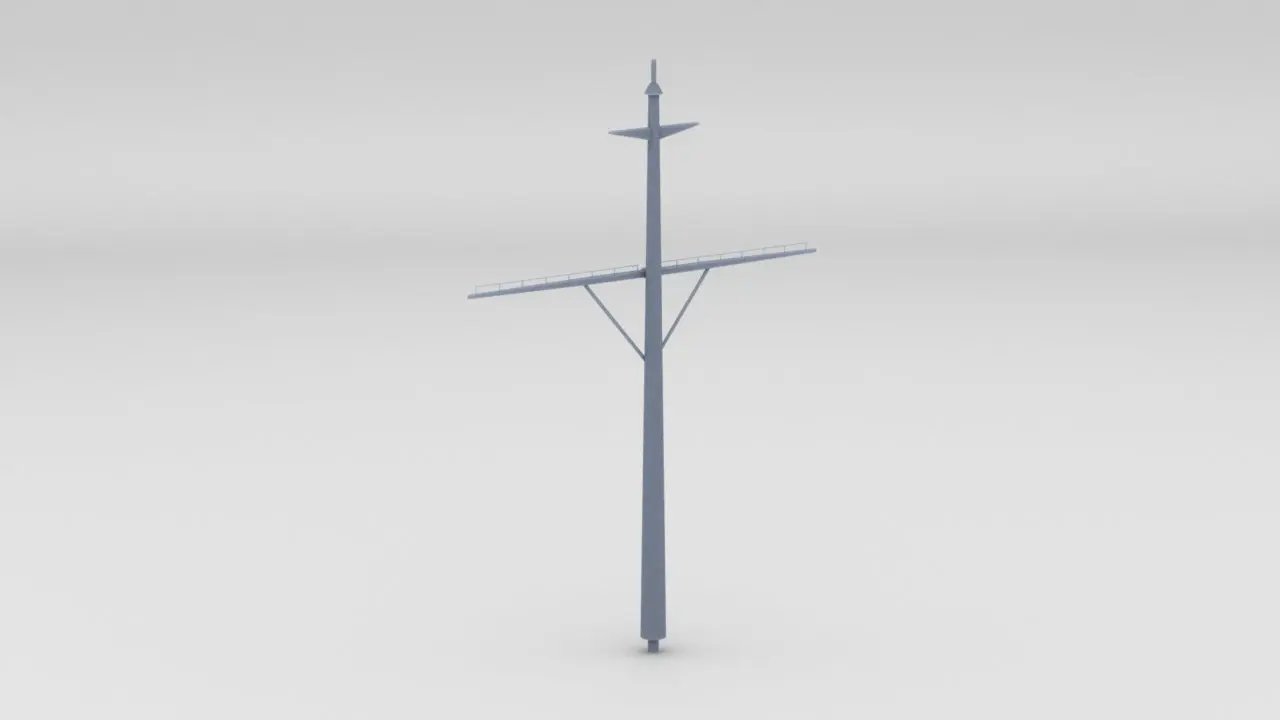1/96 USS South Dakota (BB-57) Aft Mast - distefan 3d print