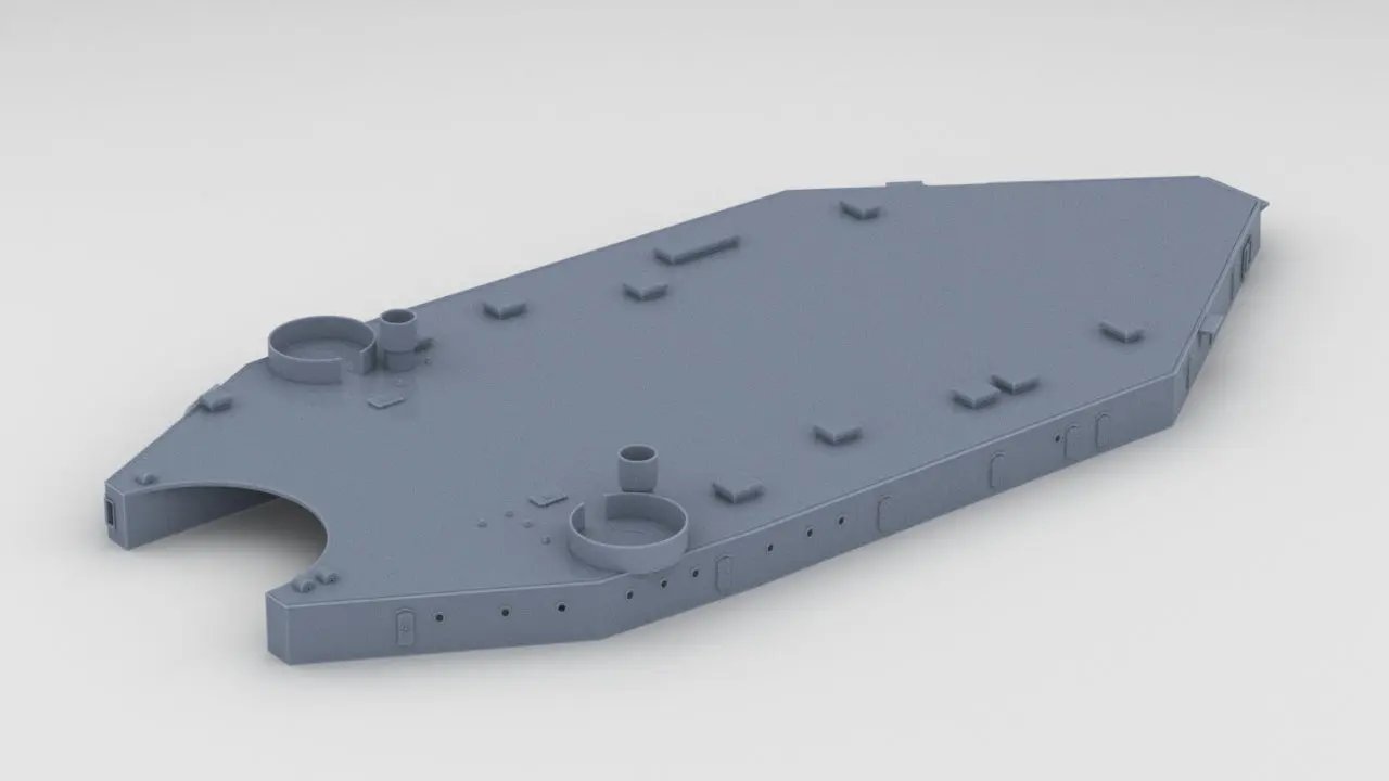 1/96 USS South Dakota (BB-57) Deck 1 - distefan 3d print