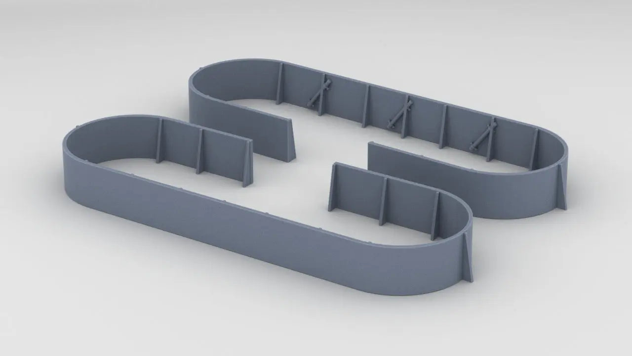 1/96 USS South Dakota (BB-57) Forward Main Deck 20mm Tub Set - distefan 3d print