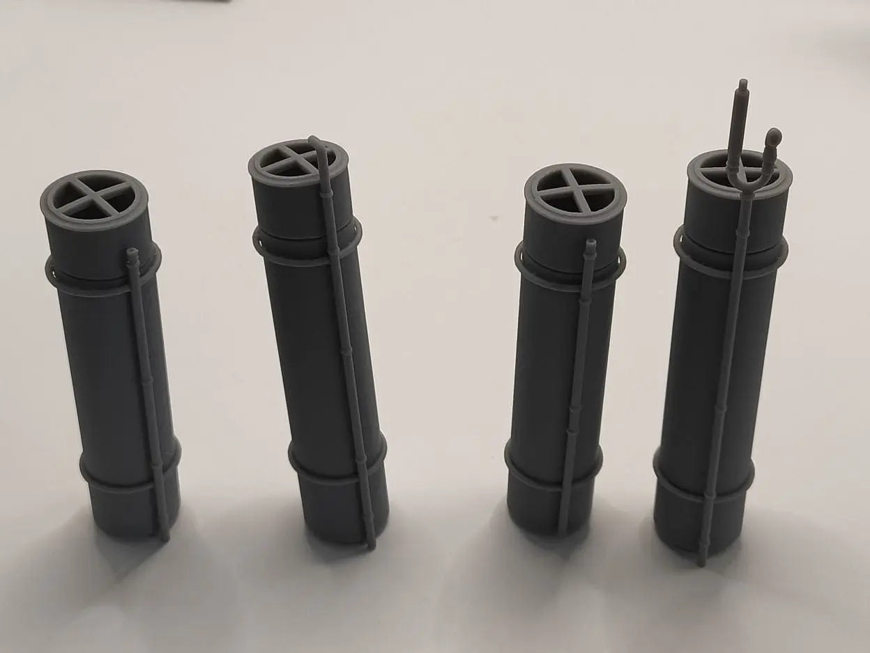 1/96 USS Ward Smoke Stack Set (4pcs) - distefan 3d print
