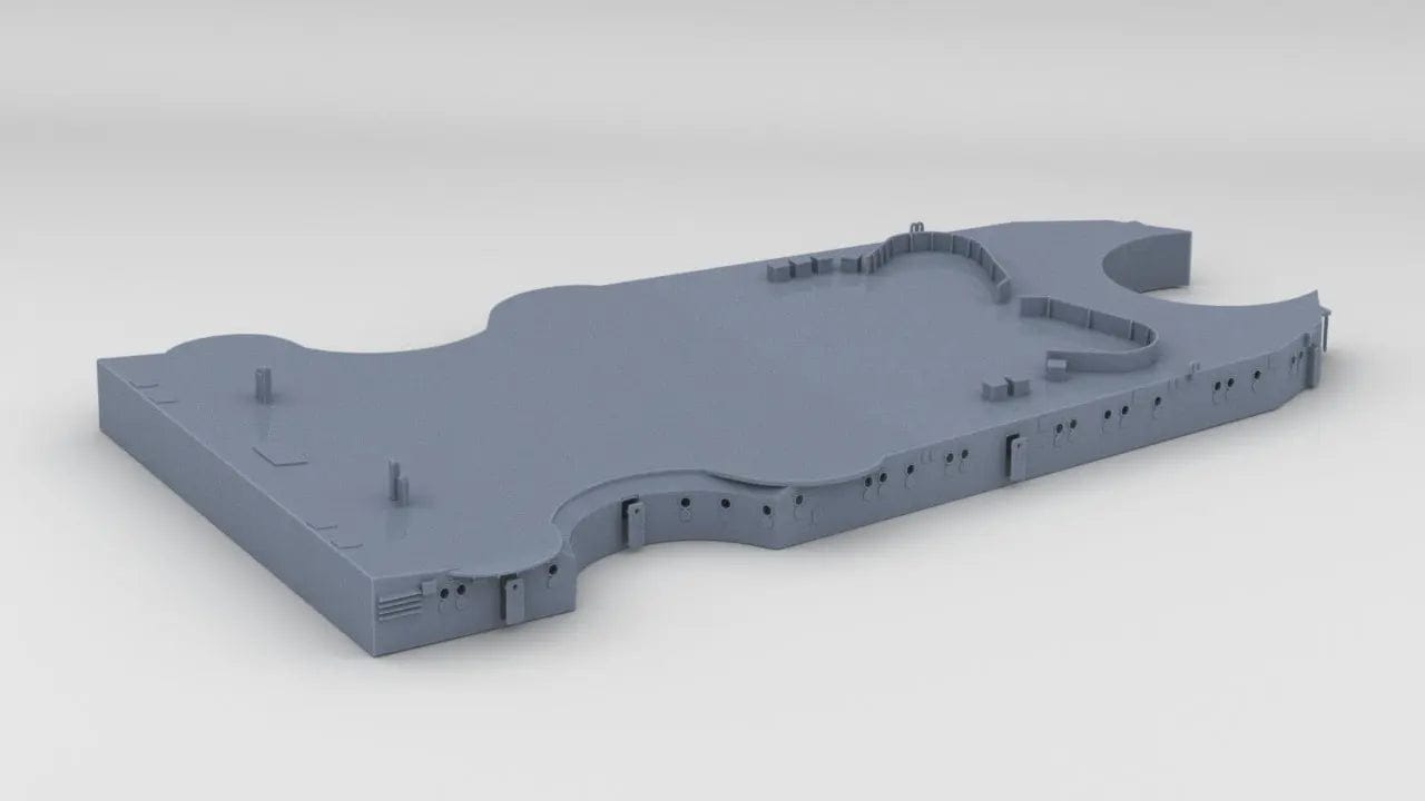 1/96 DKM Bismarck Aft Deck 1 - distefan 3d print