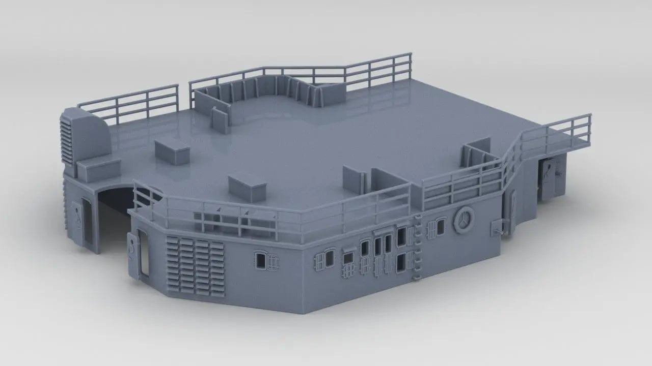 1/96 DKM Bismarck Aft Deck 2 - distefan 3d print