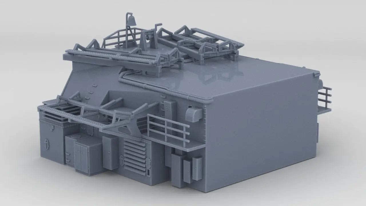 1/96 DKM Bismarck Aft Double Hangar - distefan 3d print